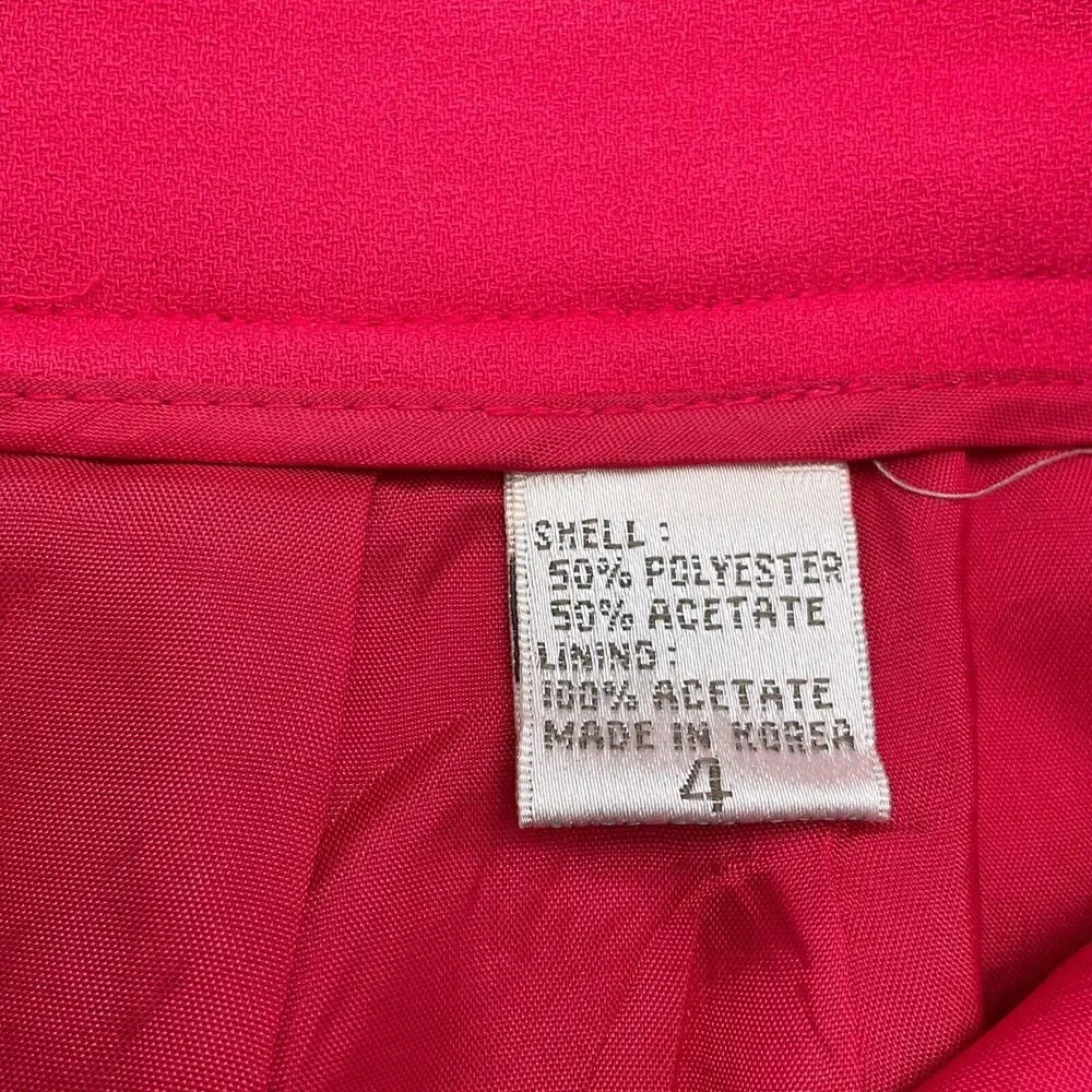 Casual Corner Skirt Suit Women 4/28W‎ Red 2pc Classic Career Party Formal VTG